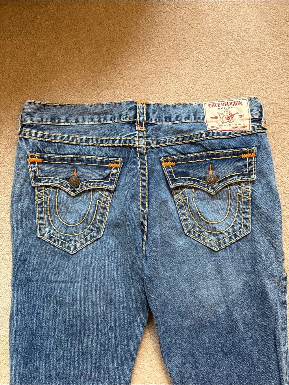 True Religion Men’s Slim Straight Blue Jeans